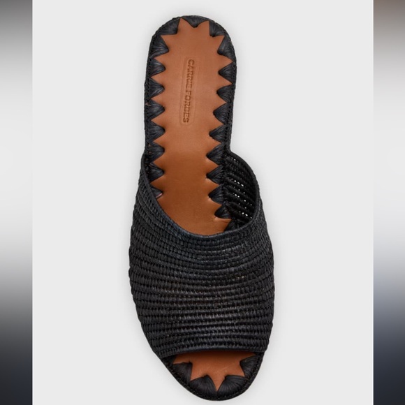 Carrie Forbes Karim Woven Raffia Wedge Slide - Picture 2 of 8